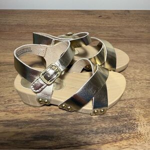 Self Esteem Gold Strappy Sandals, Toddler  Size 6